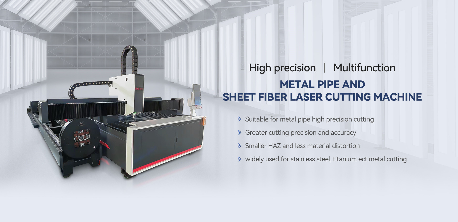 metal tube fiber laser cutting machine 